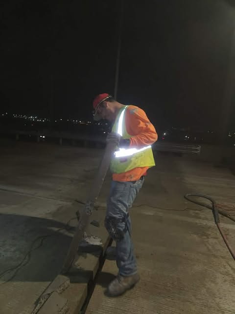 Road construction work